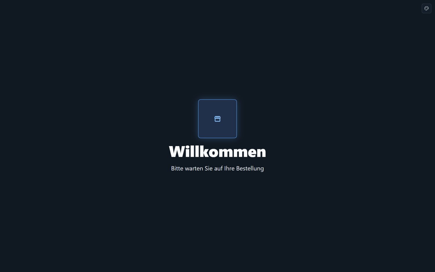 Kundendisplay im Wartezustand: «Willkommen – Bitte warten Sie auf Ihre Bestellung»