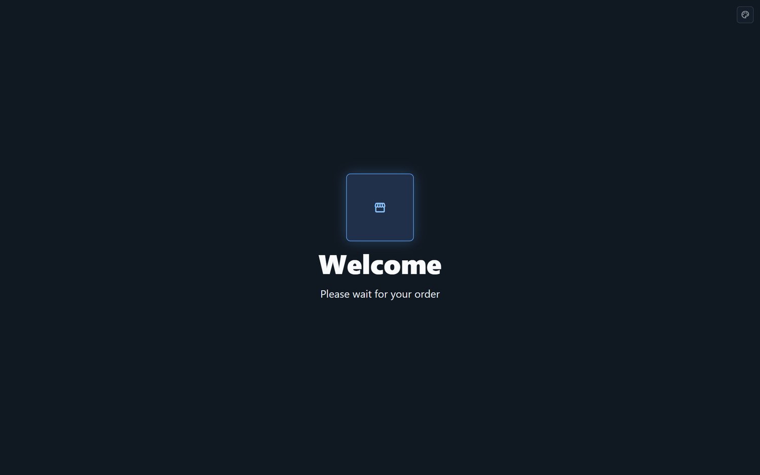 Customer display waiting: «Welcome»